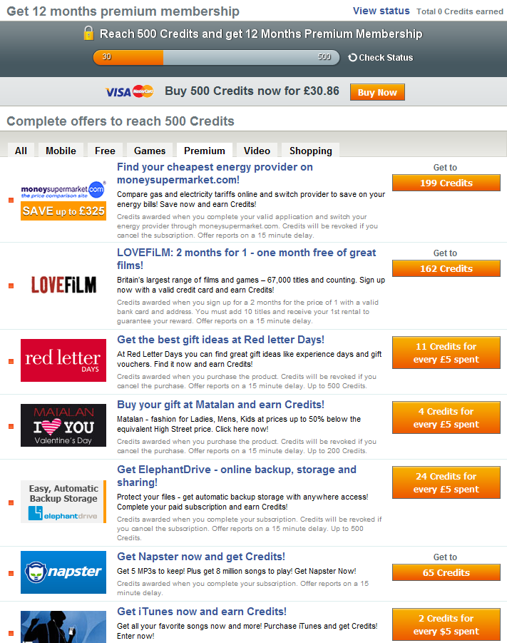 offer wall